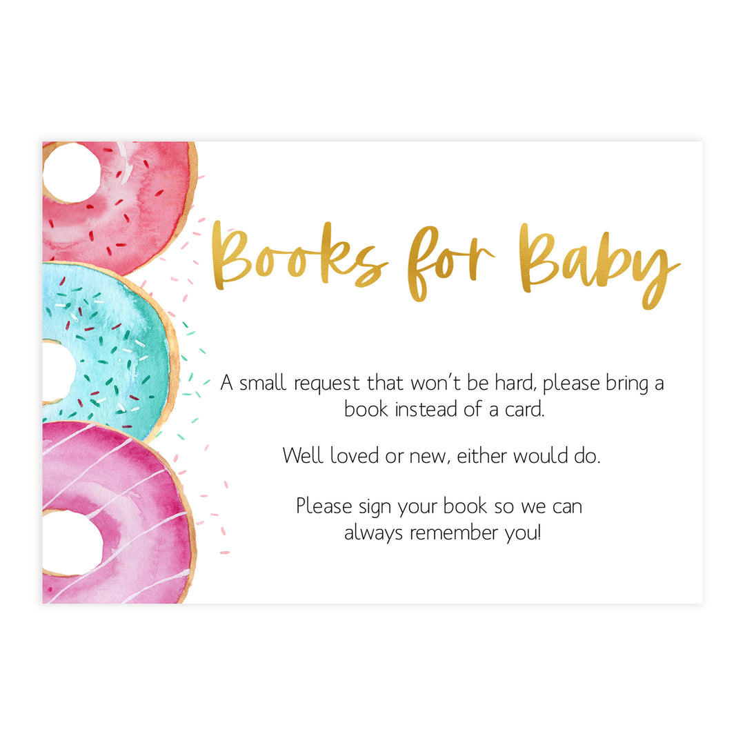 books for baby, bring a book card, Printable baby shower games, donut baby games, baby shower games, fun baby shower ideas, top baby shower ideas, donut sprinkles baby shower, baby shower games, fun donut baby shower ideas