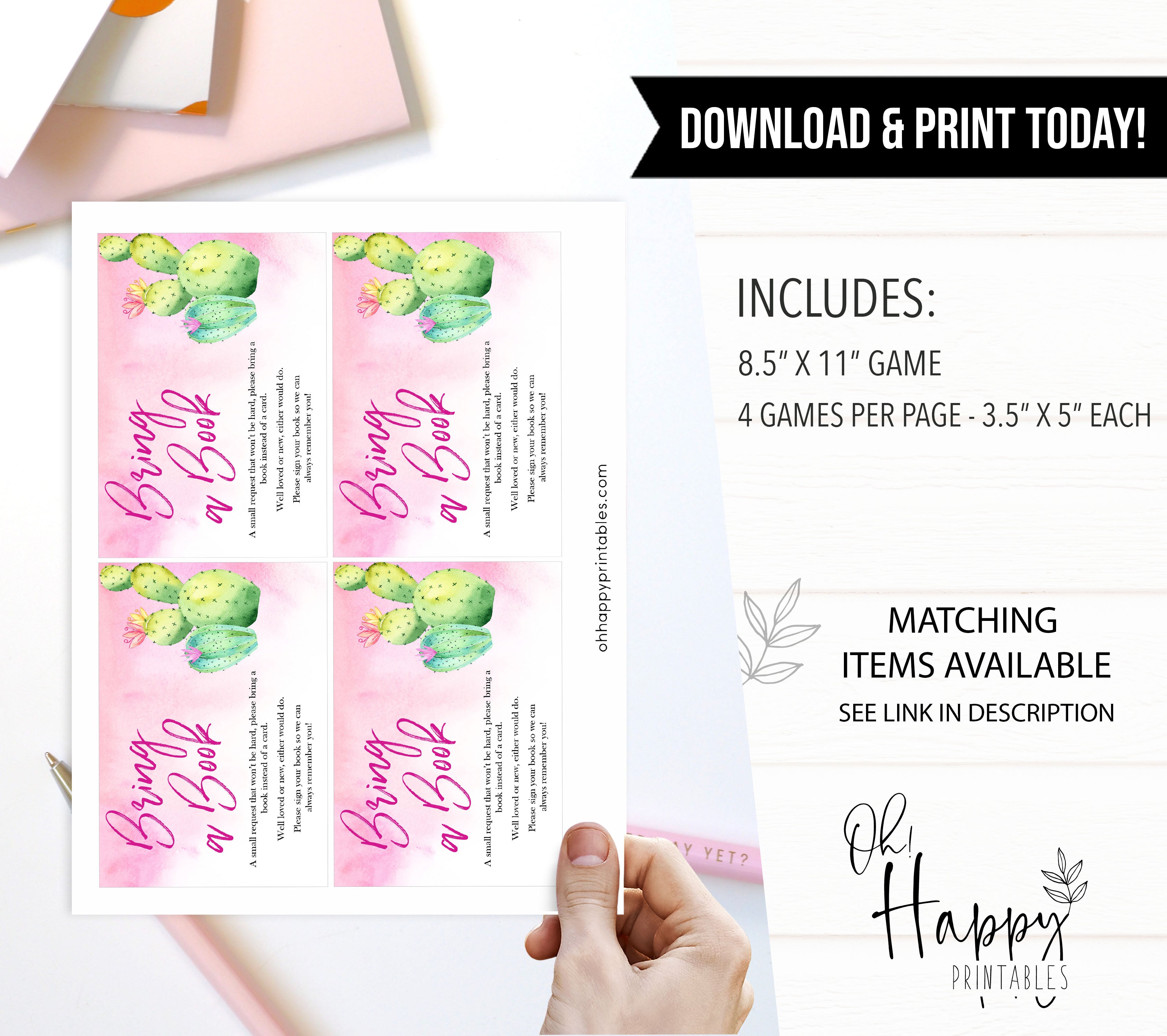 cactus bring a book, fiesta baby games, bring a book insert, printable baby games, fun baby games, top 10 baby games, fiesta baby games