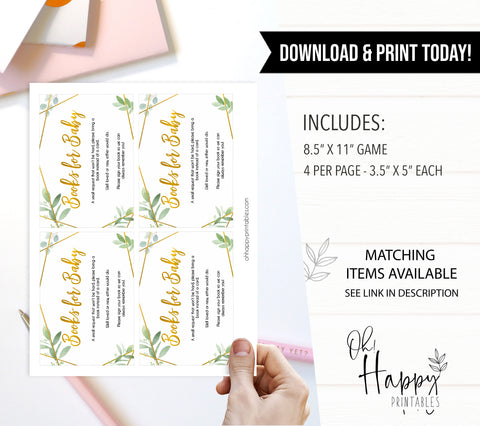 bring a book, books for baby insert, Printable baby shower games, geometric fun baby games, baby shower games, fun baby shower ideas, top baby shower ideas, gold baby shower, blue baby shower ideas