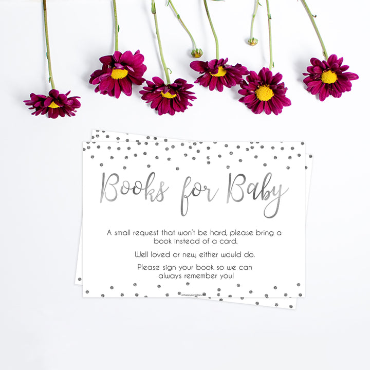books for baby, bring a book insert, Printable baby shower games, baby silver glitter fun baby games, baby shower games, fun baby shower ideas, top baby shower ideas, silver glitter shower baby shower, friends baby shower ideas