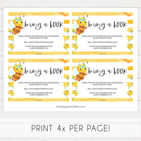 bring a book, books for baby insert, Printable baby shower games, mommy bee fun baby games, baby shower games, fun baby shower ideas, top baby shower ideas, mommy to bee baby shower, friends baby shower ideas
