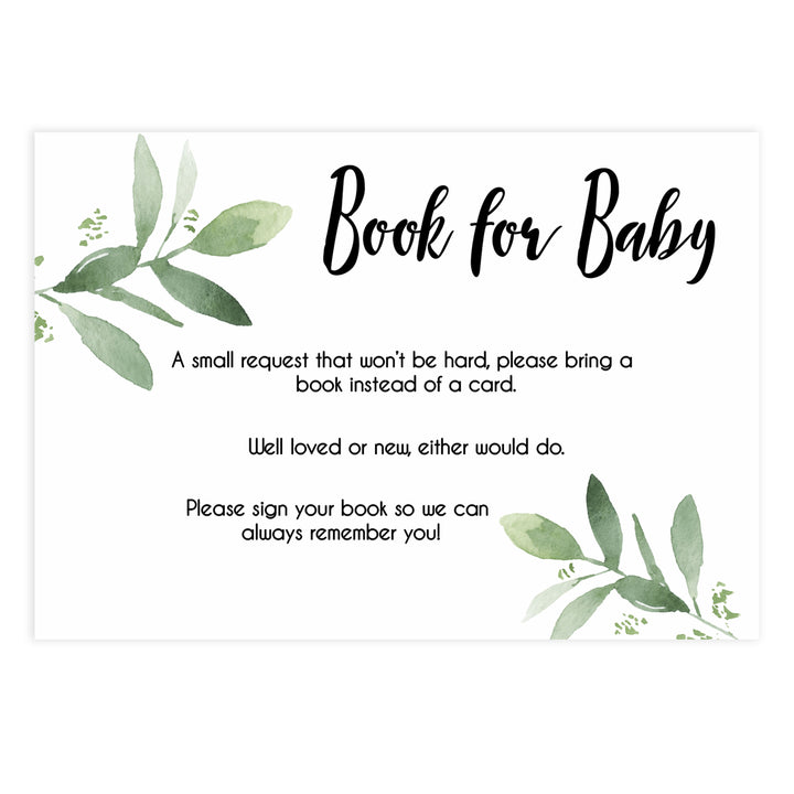Books for baby insert, Printable baby shower games, botanical baby shower games, floral baby shower ideas, fun baby shower ideas