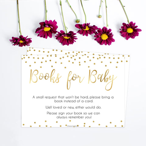 gold glitter baby games, printable baby games, books for baby, bring a book, fun baby games, baby shower keepsakes