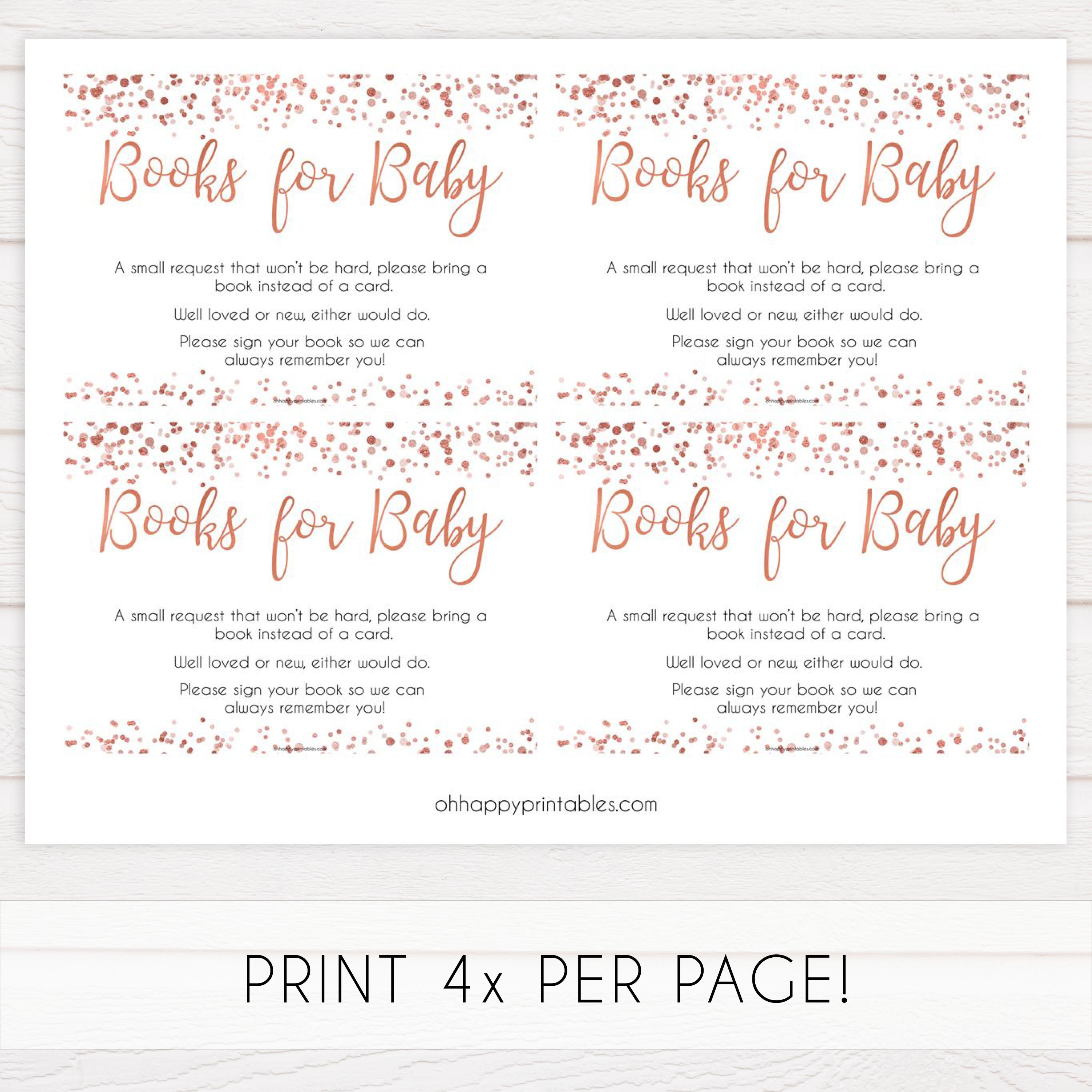 bring a book game, books for baby insert, Printable baby shower games, rose gold fun baby games, baby shower games, fun baby shower ideas, top baby shower ideas, blush baby shower, rose gold baby shower ideas