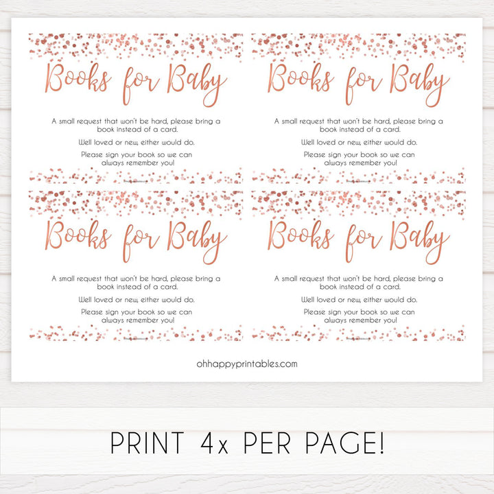 bring a book game, books for baby insert, Printable baby shower games, rose gold fun baby games, baby shower games, fun baby shower ideas, top baby shower ideas, blush baby shower, rose gold baby shower ideas