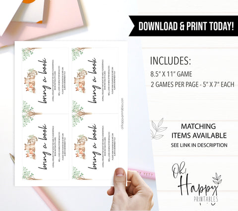 bring a books game, books for baby game, Printable baby shower games, woodland animals baby games, baby shower games, fun baby shower ideas, top baby shower ideas, woodland baby shower, baby shower games, fun woodland animals baby shower ideas