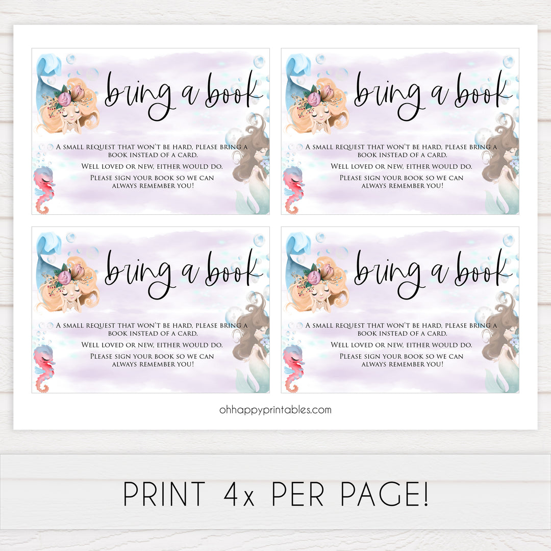 bring a book, books for baby insert, Printable baby shower games, little mermaid baby games, baby shower games, fun baby shower ideas, top baby shower ideas, little mermaid baby shower, baby shower games, pink hearts baby shower ideas
