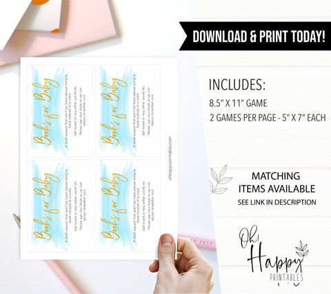 Books for baby, bring a book baby shower insert, printable baby shower ideas, baby games, blue swash baby shower games, fun baby shower ideas