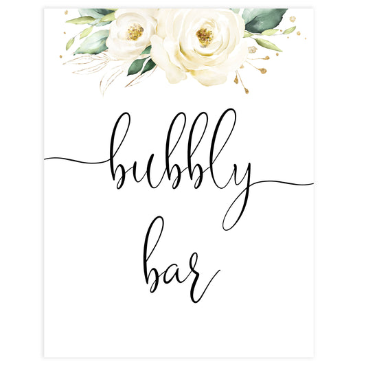 bubbly bar printable sign, Printable bridal shower signs, floral bridal shower decor, floral bridal shower decor ideas, fun bridal shower decor, bridal shower game ideas, floral bridal shower ideas