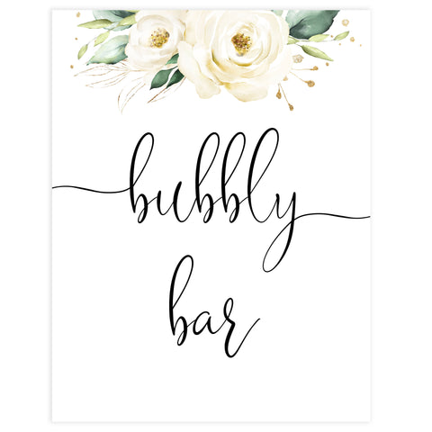 bubbly bar printable sign, Printable bridal shower signs, floral bridal shower decor, floral bridal shower decor ideas, fun bridal shower decor, bridal shower game ideas, floral bridal shower ideas