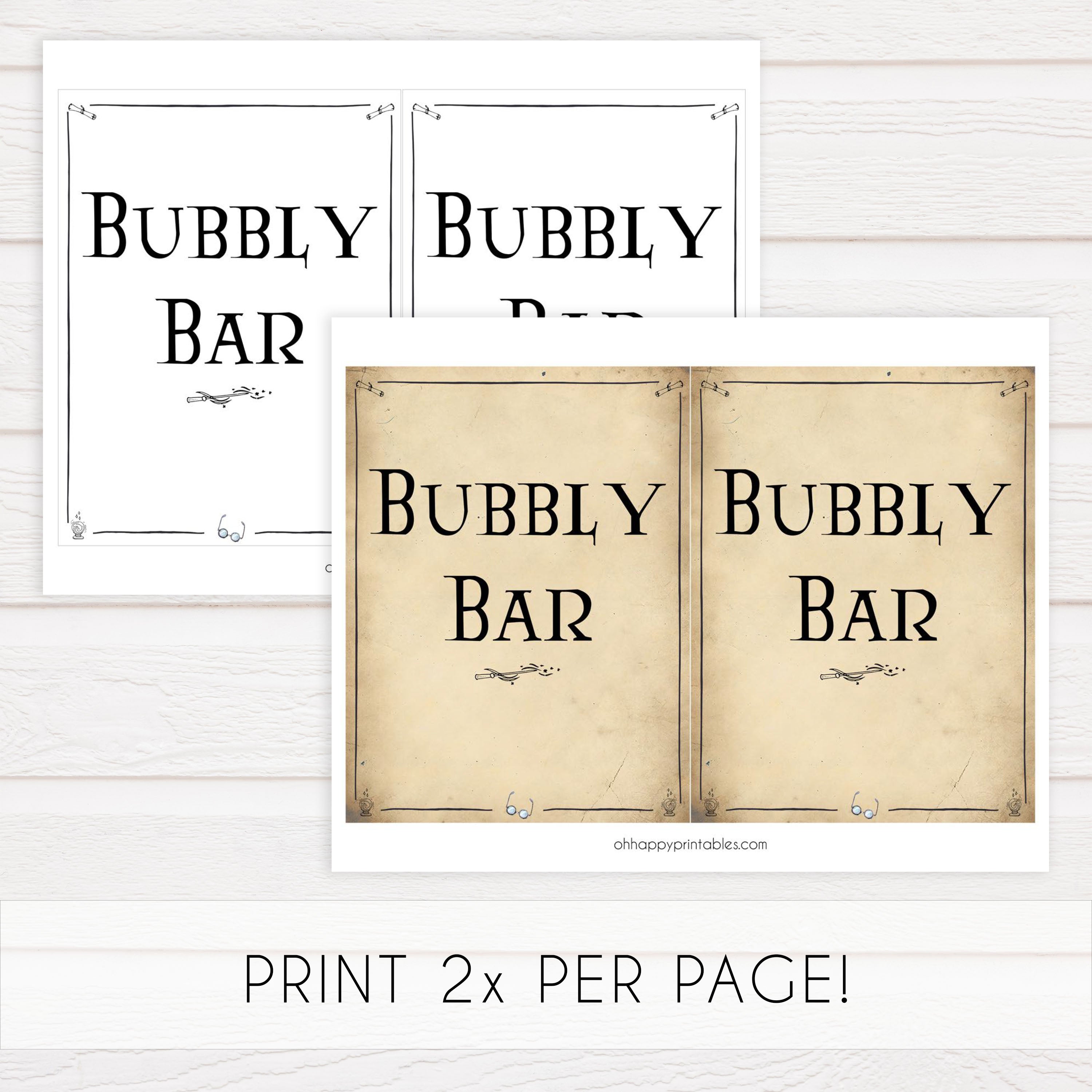 bubbly bar sign, Printable bridal shower signs, Harry Potter bridal shower decor, Harry Potter bridal shower decor ideas, fun bridal shower decor, bridal shower game ideas, Harry Potter bridal shower ideas
