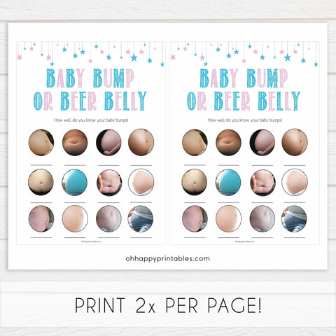 Gender reveal baby games, labor or porn, baby bump or beer belly, boobs or butts, printable baby shower games, fun baby games, top baby games, best baby games, baby shower games