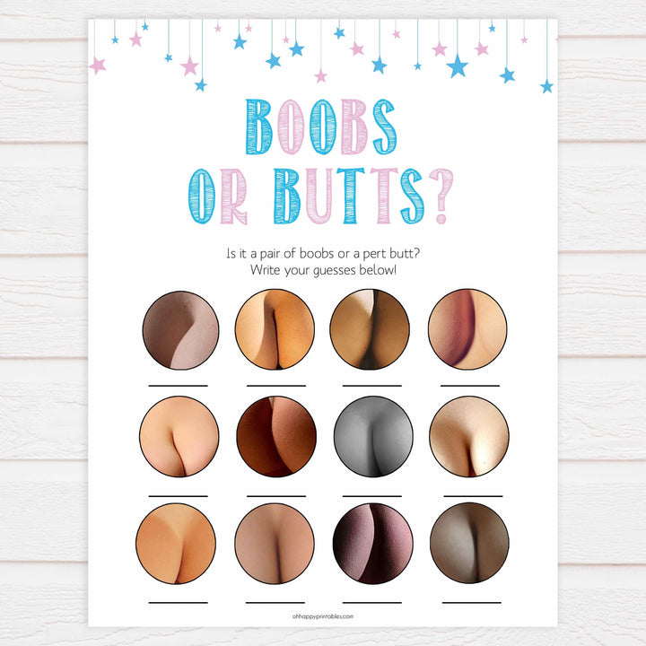 Gender reveal baby games, labor or porn, baby bump or beer belly, boobs or butts, printable baby shower games, fun baby games, top baby games, best baby games, baby shower games