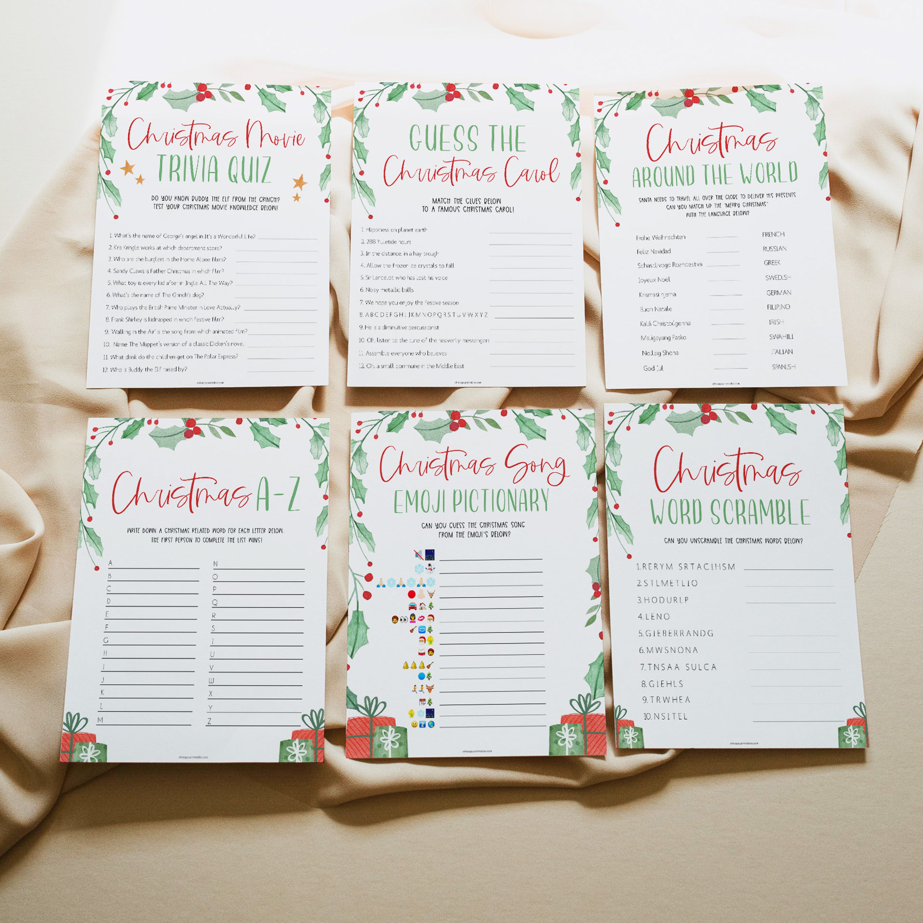 christmas games bundle, christmas party game, fun christmas games, fun festive games, xmas games, Christmas party games