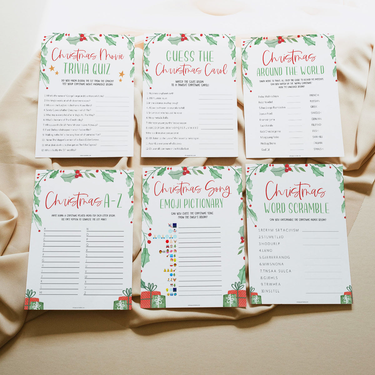 christmas games bundle, christmas party game, fun christmas games, fun festive games, xmas games, Christmas party games