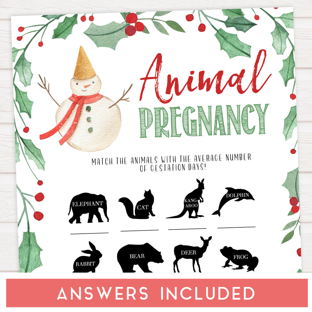 Christmas baby shower games, animal pregnancy, festive baby shower games, best baby shower games, top 10 baby games, baby shower ideas, baby shower games