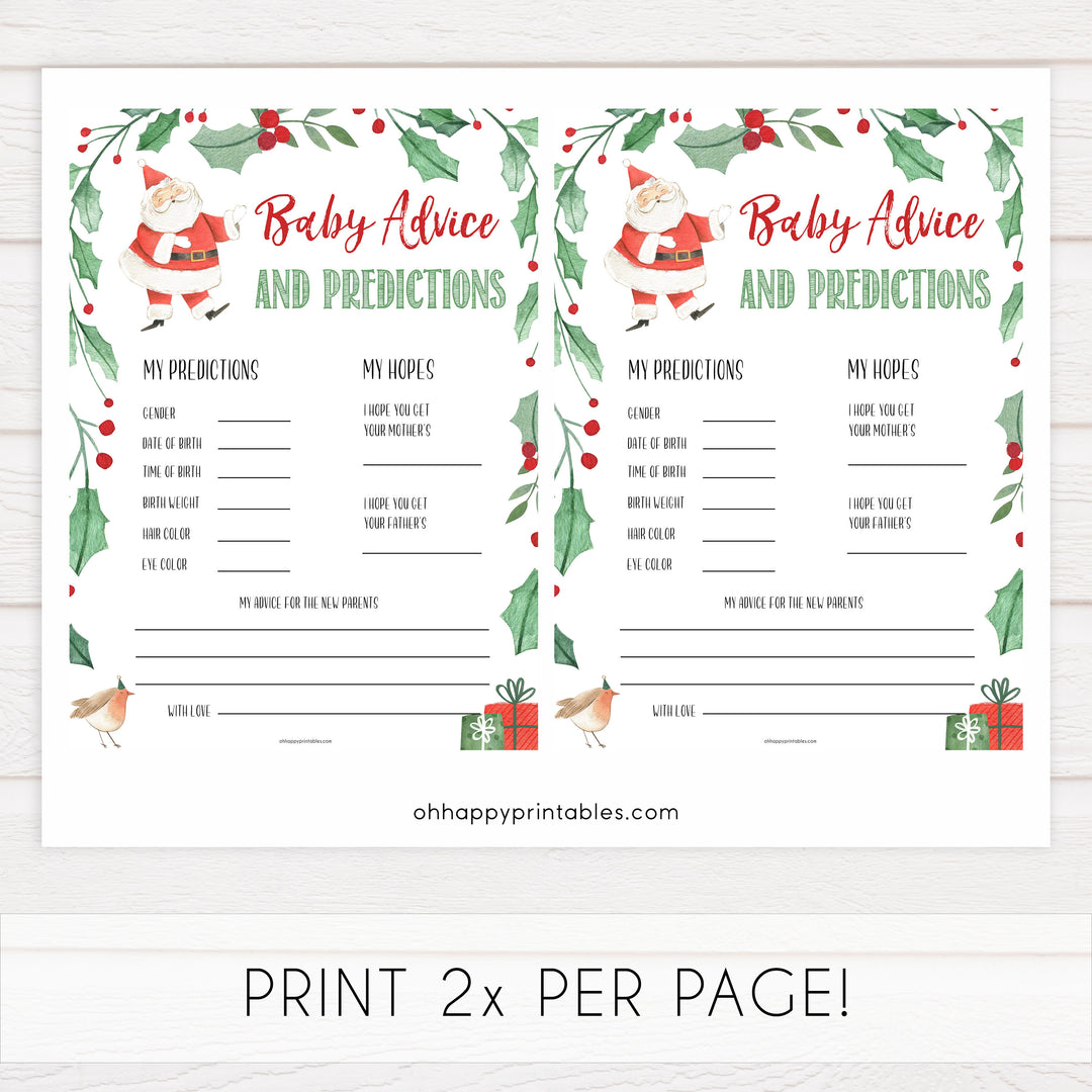 Christmas baby shower games, baby advice and predictions, festive baby shower games, best baby shower games, top 10 baby games, baby shower ideas, baby shower games