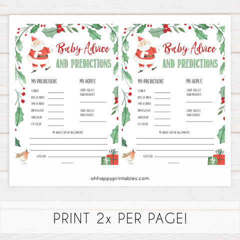 Christmas baby shower games, baby advice and predictions, festive baby shower games, best baby shower games, top 10 baby games, baby shower ideas, baby shower games