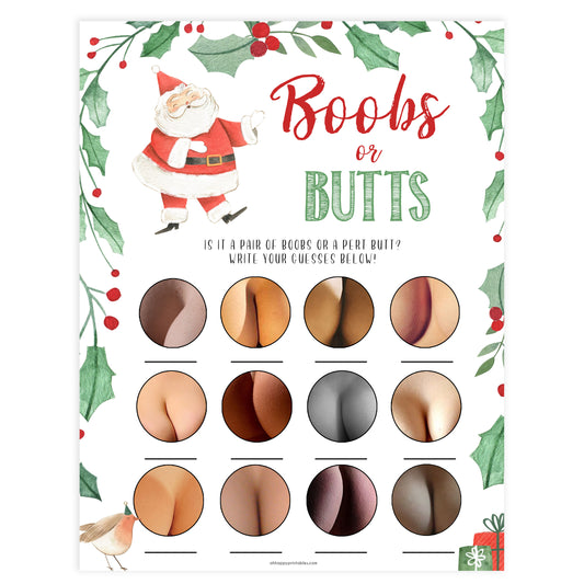Christmas baby shower games, boobs or butts, festive baby shower games, best baby shower games, top 10 baby games, baby shower ideas, baby shower games