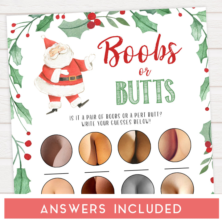 Christmas baby shower games, boobs or butts, festive baby shower games, best baby shower games, top 10 baby games, baby shower ideas, baby shower games