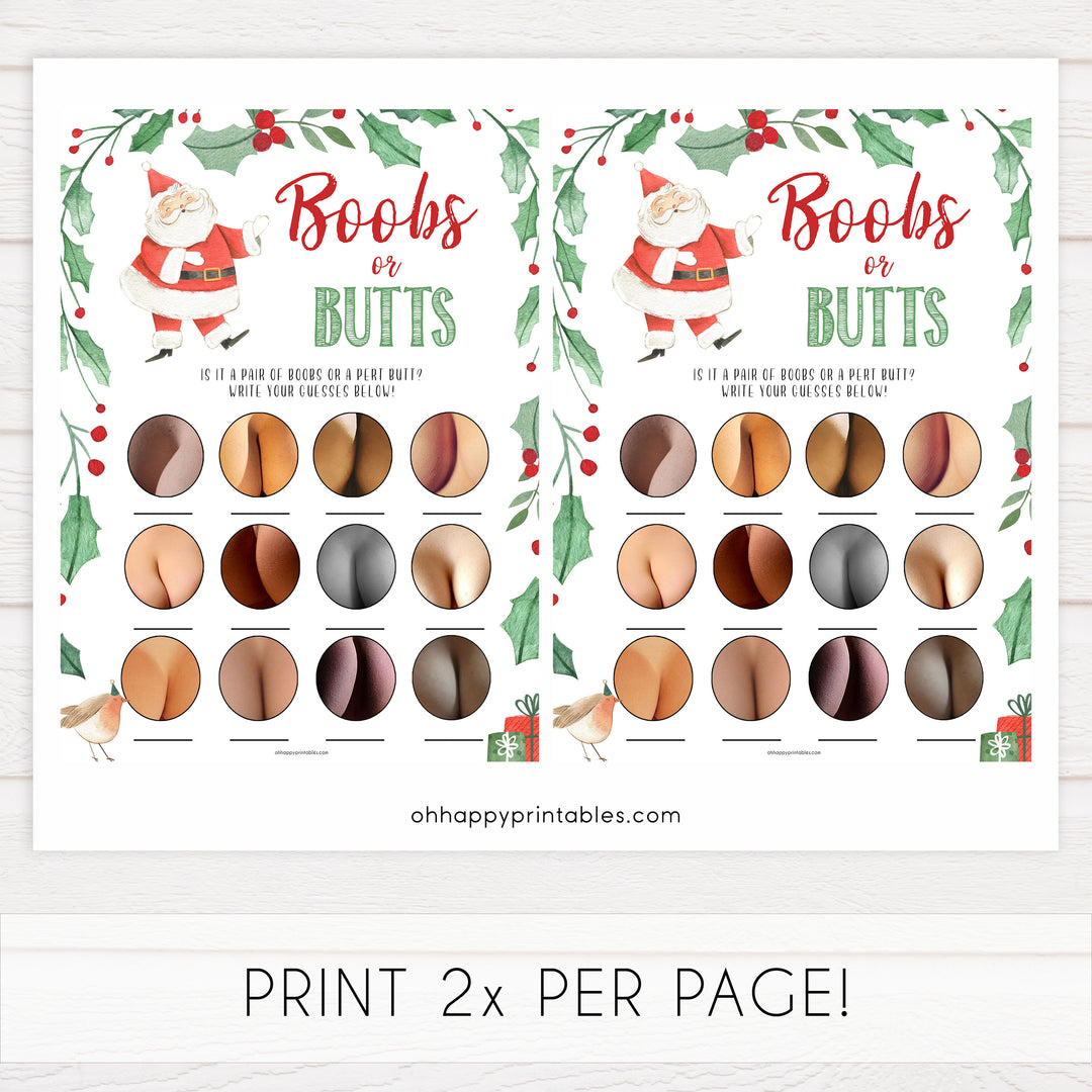 Christmas baby shower games, boobs or butts, festive baby shower games, best baby shower games, top 10 baby games, baby shower ideas, baby shower games