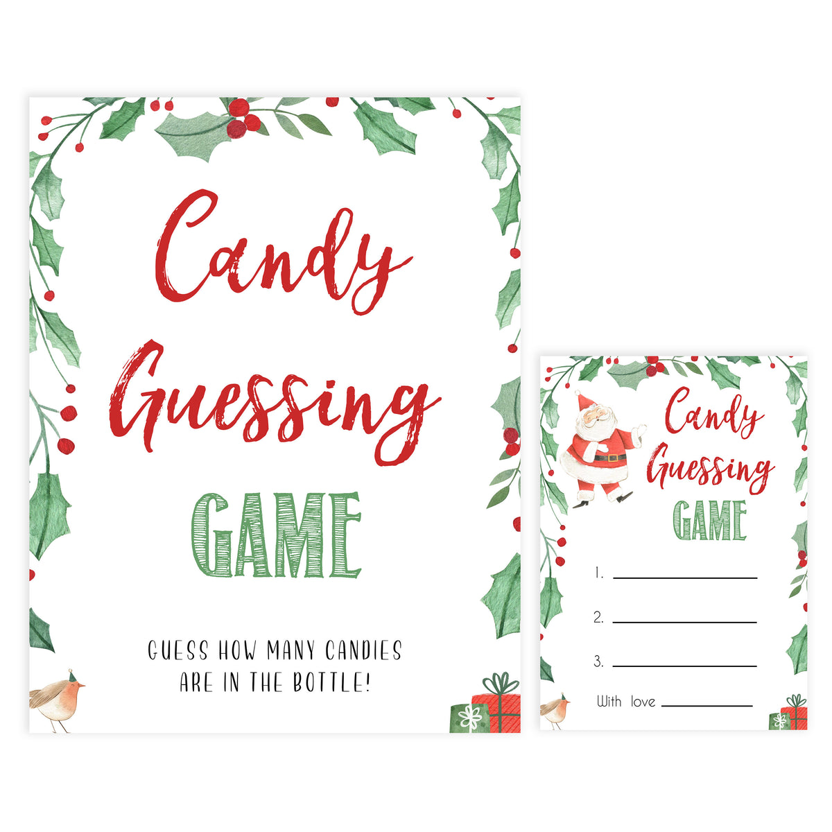 Candy Guessing Game - Christmas Printable Baby Shower Games – OhHappyPrintables candy-guessing-game-christmas-printable-baby-shower-games-ohhappyprintables
