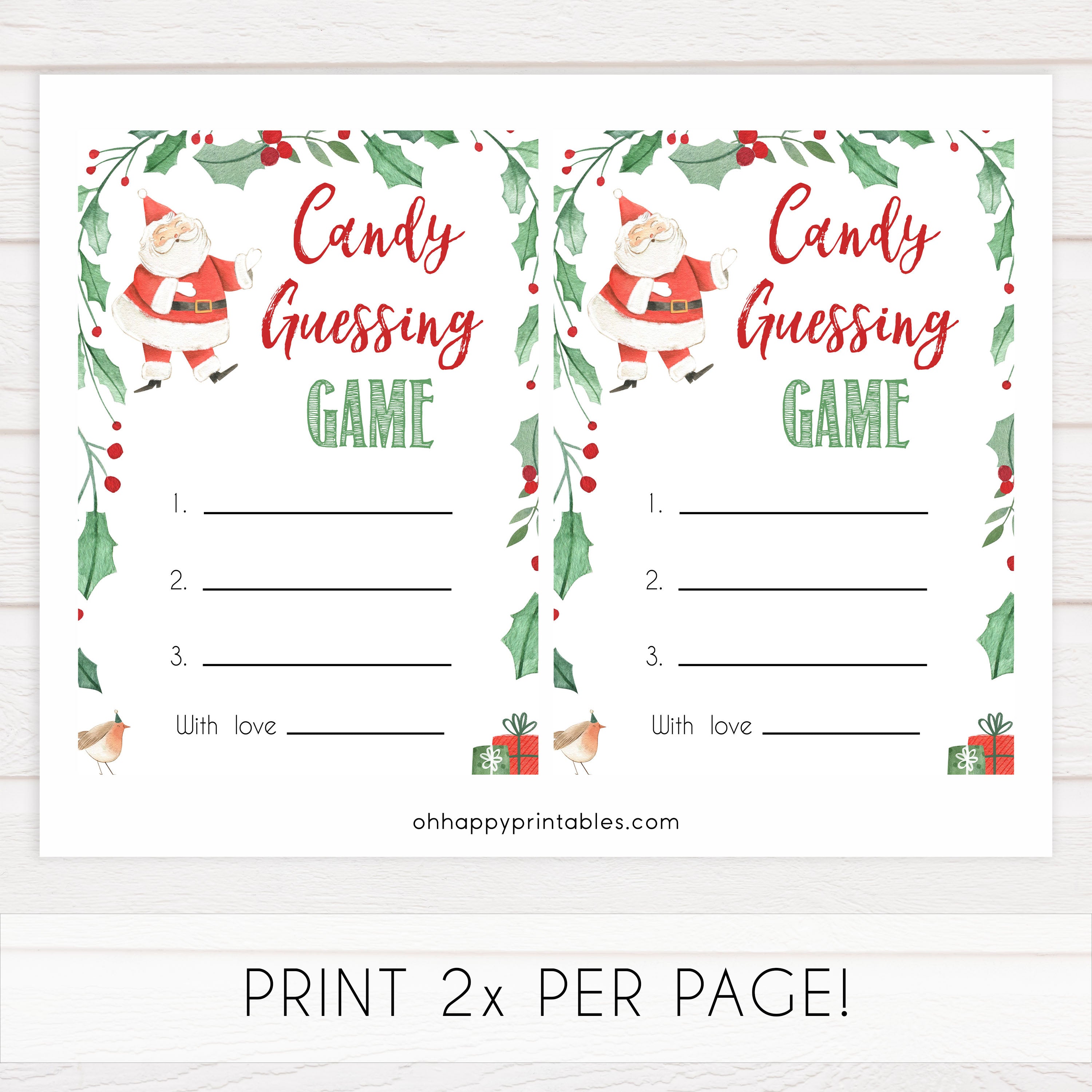 candy guessing game - christmas