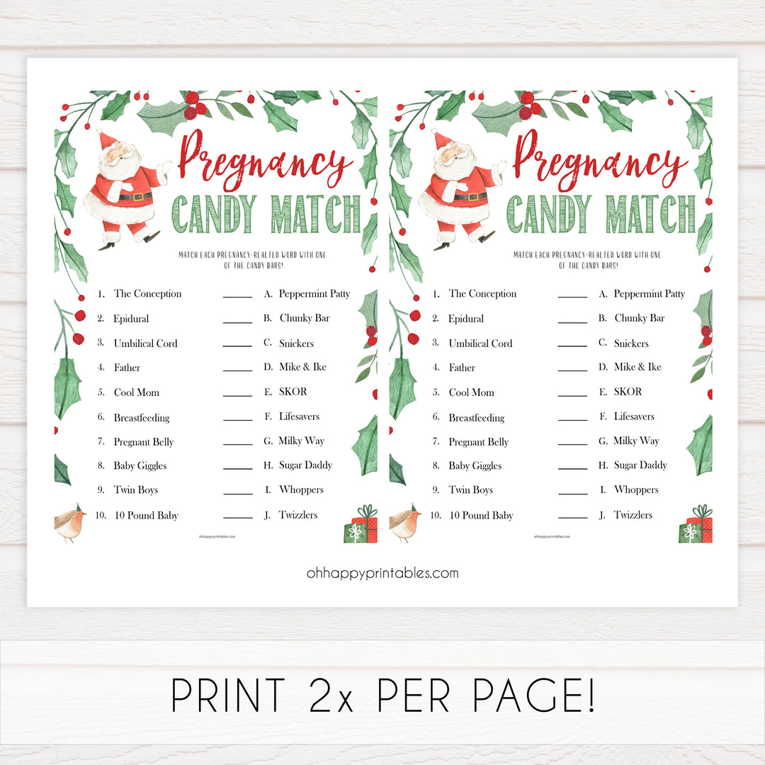 Christmas baby shower games, pregnancy candy match, festive baby shower games, best baby shower games, top 10 baby games, baby shower ideas, baby shower games