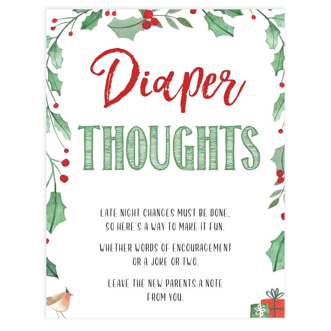 Christmas baby shower games, diaper thoughts, festive baby shower games, best baby shower games, top 10 baby games, baby shower ideas, baby shower games