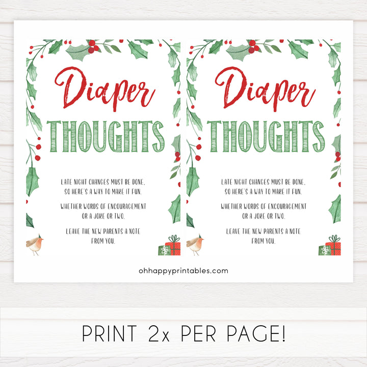 Christmas baby shower games, diaper thoughts, festive baby shower games, best baby shower games, top 10 baby games, baby shower ideas, baby shower games