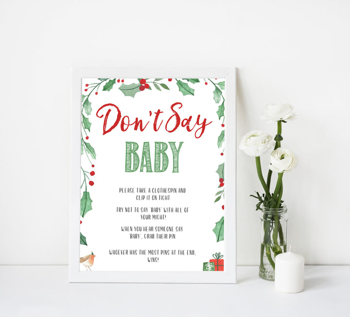 Christmas baby shower games, don't say baby, festive baby shower games, best baby shower games, top 10 baby games, baby shower ideas, baby shower games