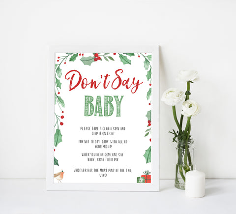 Christmas baby shower games, don't say baby, festive baby shower games, best baby shower games, top 10 baby games, baby shower ideas, baby shower games