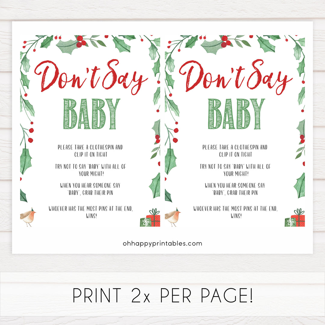 Christmas baby shower games, don't say baby, festive baby shower games, best baby shower games, top 10 baby games, baby shower ideas, baby shower games
