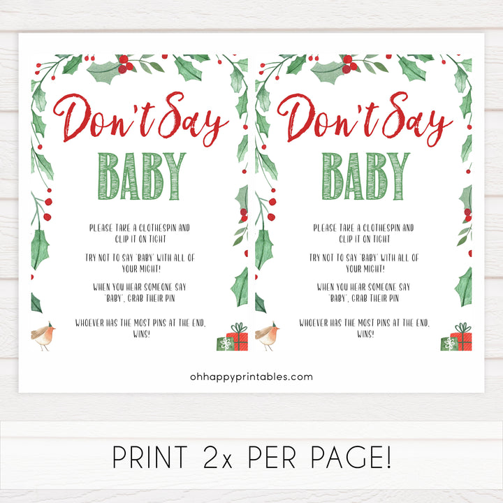 Christmas baby shower games, don't say baby, festive baby shower games, best baby shower games, top 10 baby games, baby shower ideas, baby shower games