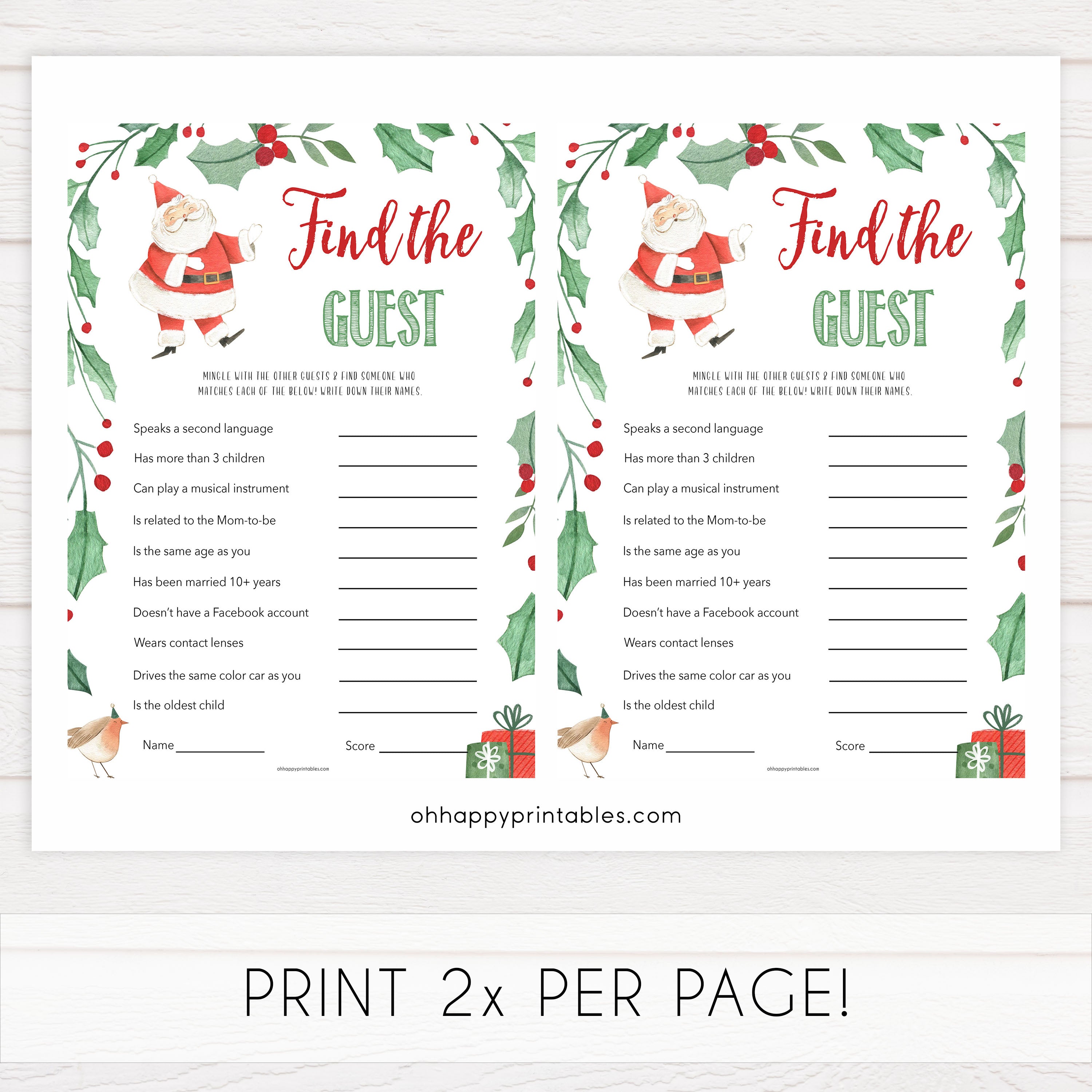 Christmas baby shower games, find the guest, festive baby shower games, best baby shower games, top 10 baby games, baby shower ideas, baby shower games