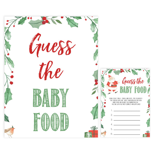 Christmas baby shower games, guess the baby food, festive baby shower games, best baby shower games, top 10 baby games, baby shower ideas, baby shower games