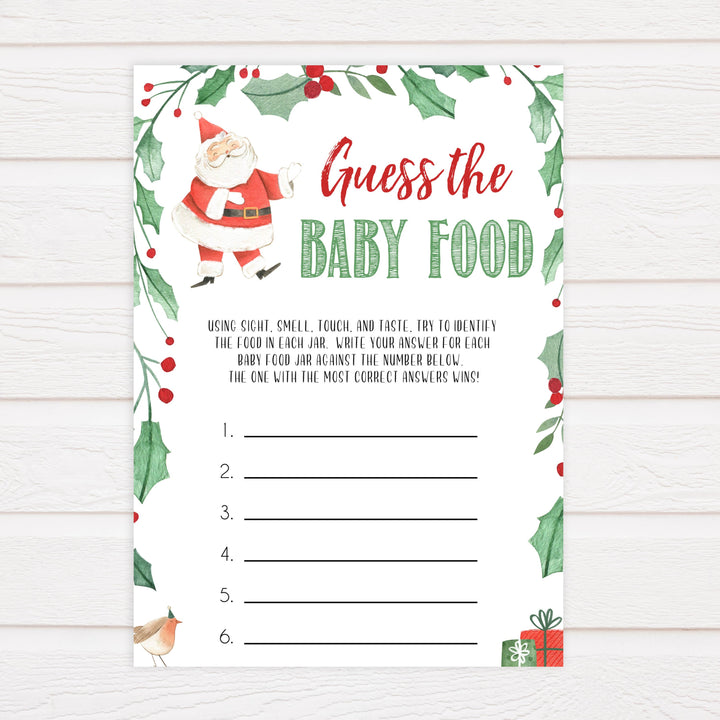 Christmas baby shower games, guess the baby food, festive baby shower games, best baby shower games, top 10 baby games, baby shower ideas, baby shower games