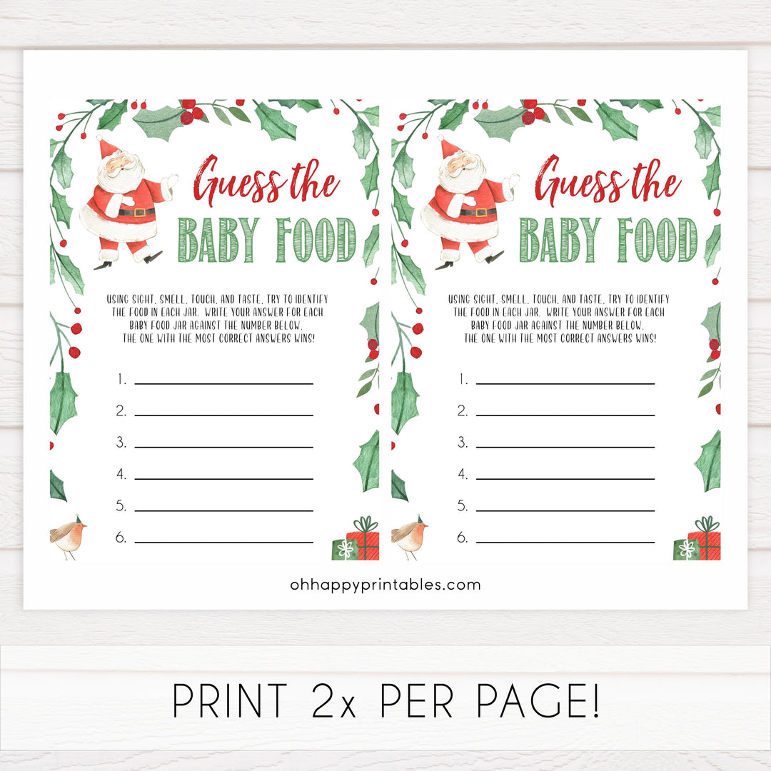 Christmas baby shower games, guess the baby food, festive baby shower games, best baby shower games, top 10 baby games, baby shower ideas, baby shower games