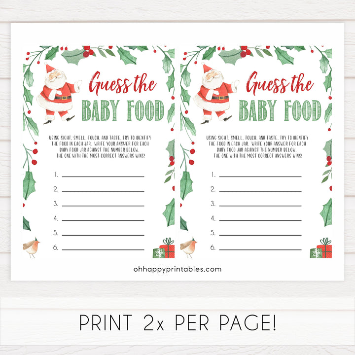 Christmas baby shower games, guess the baby food, festive baby shower games, best baby shower games, top 10 baby games, baby shower ideas, baby shower games