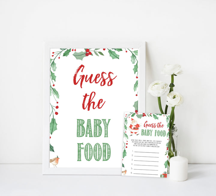 Christmas baby shower games, guess the baby food, festive baby shower games, best baby shower games, top 10 baby games, baby shower ideas, baby shower games