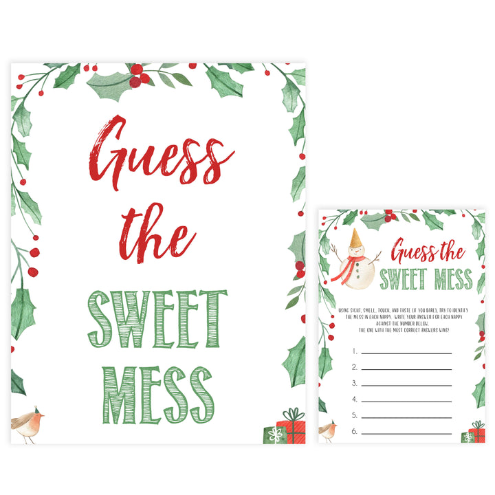 Christmas baby shower games, guess the sweet mess, festive baby shower games, best baby shower games, top 10 baby games, baby shower ideas, baby shower games