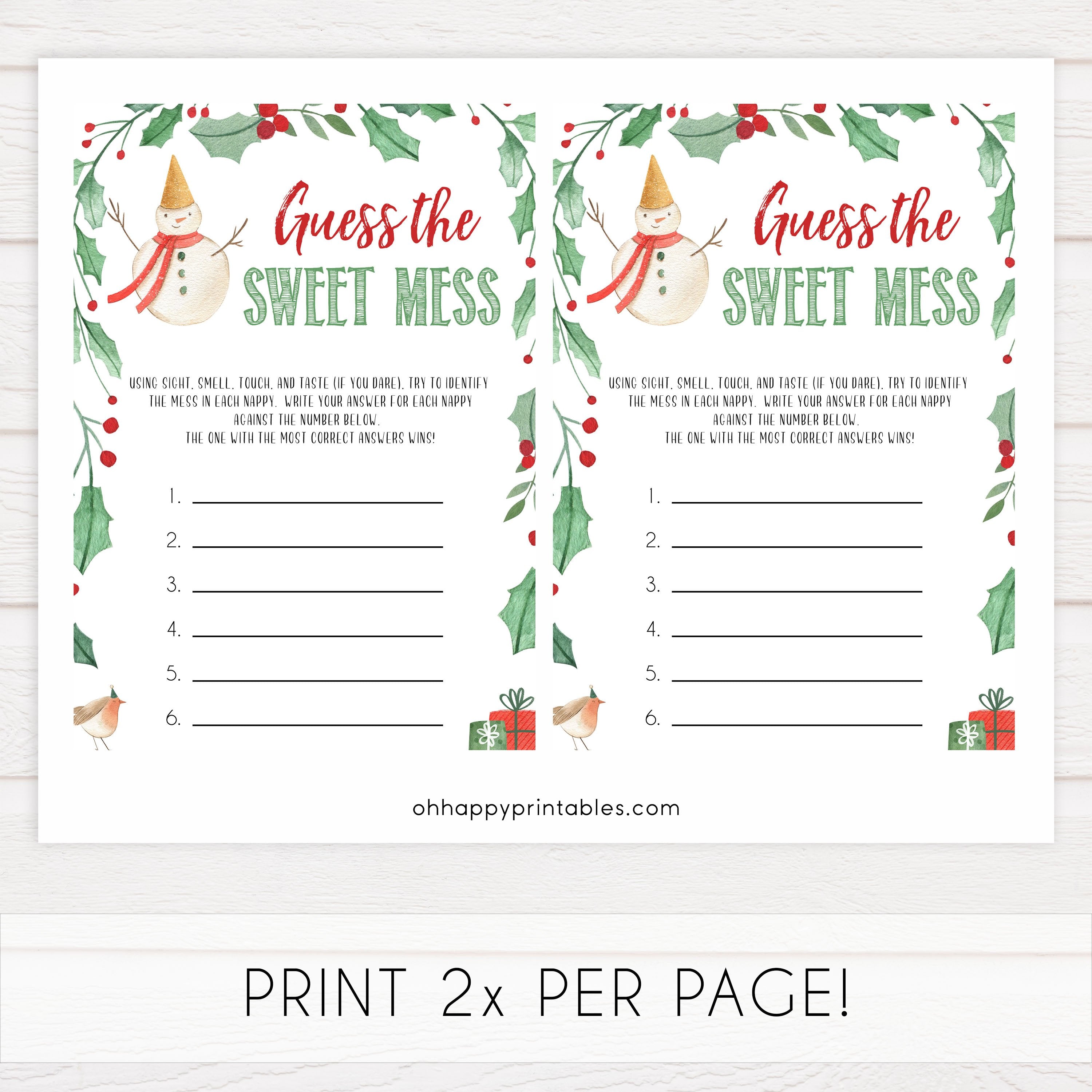 Christmas baby shower games, guess the sweet mess, festive baby shower games, best baby shower games, top 10 baby games, baby shower ideas, baby shower games