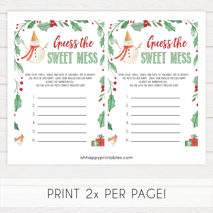 Christmas baby shower games, guess the sweet mess, festive baby shower games, best baby shower games, top 10 baby games, baby shower ideas, baby shower games