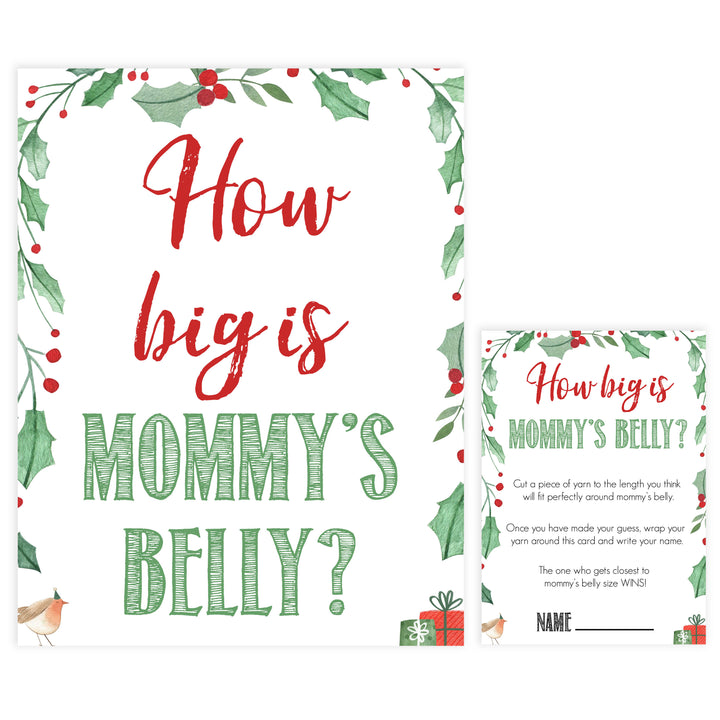 Christmas baby shower games, how big is mommys belly, festive baby shower games, best baby shower games, top 10 baby games, baby shower ideas, baby shower games