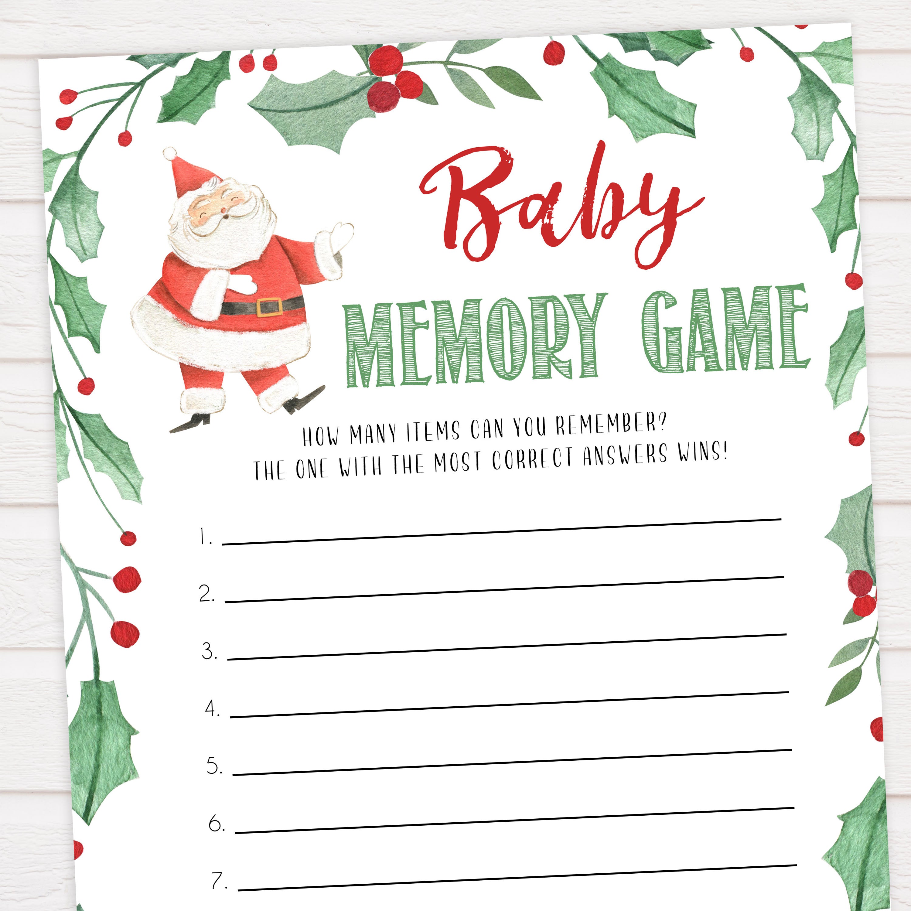 Christmas baby shower games, baby memory game, festive baby shower games, best baby shower games, top 10 baby games, baby shower ideas, baby shower games