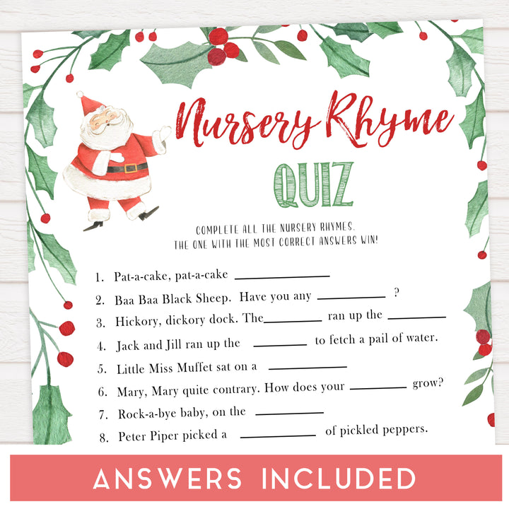 Christmas baby shower games, nursery rhyme quiz, festive baby shower games, best baby shower games, top 10 baby games, baby shower ideas, baby shower games