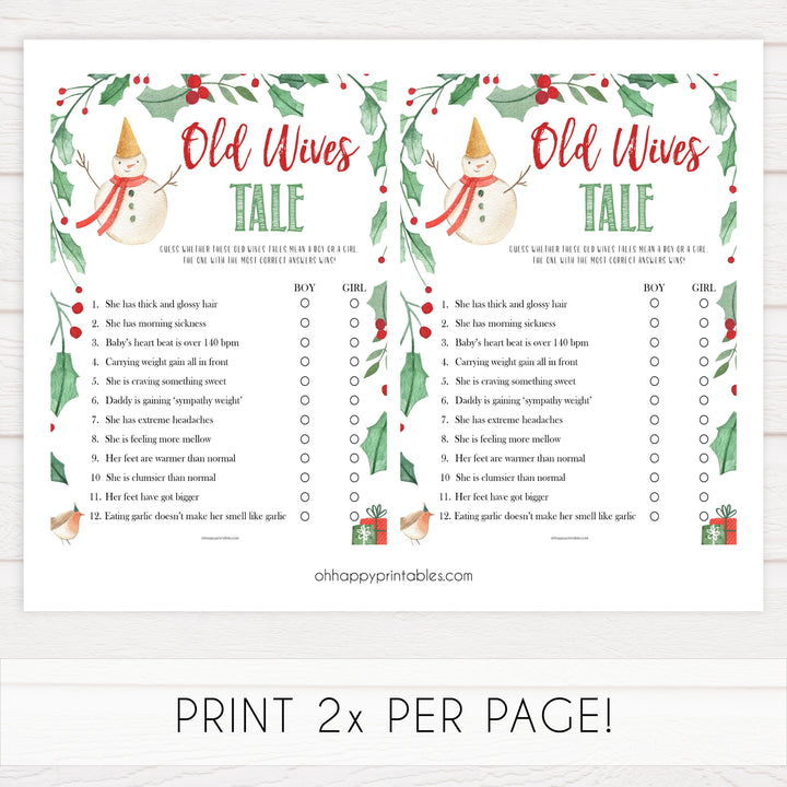 Christmas baby shower games, old wives tale baby game, festive baby shower games, best baby shower games, top 10 baby games, baby shower ideas, baby shower games