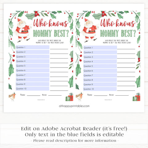Christmas baby shower games, who knows mommy best, festive baby shower games, best baby shower games, top 10 baby games, baby shower ideas, baby shower games
