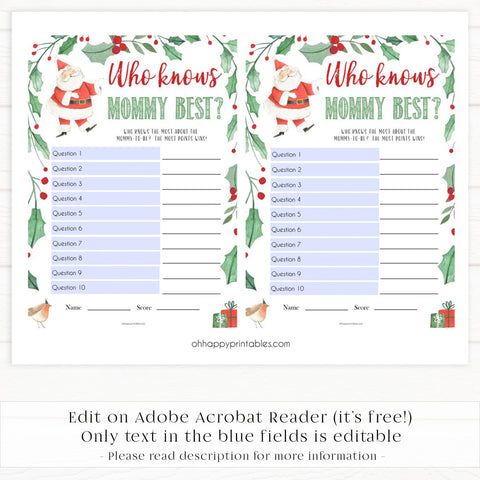 Christmas baby shower games, who knows mommy best, festive baby shower games, best baby shower games, top 10 baby games, baby shower ideas, baby shower games