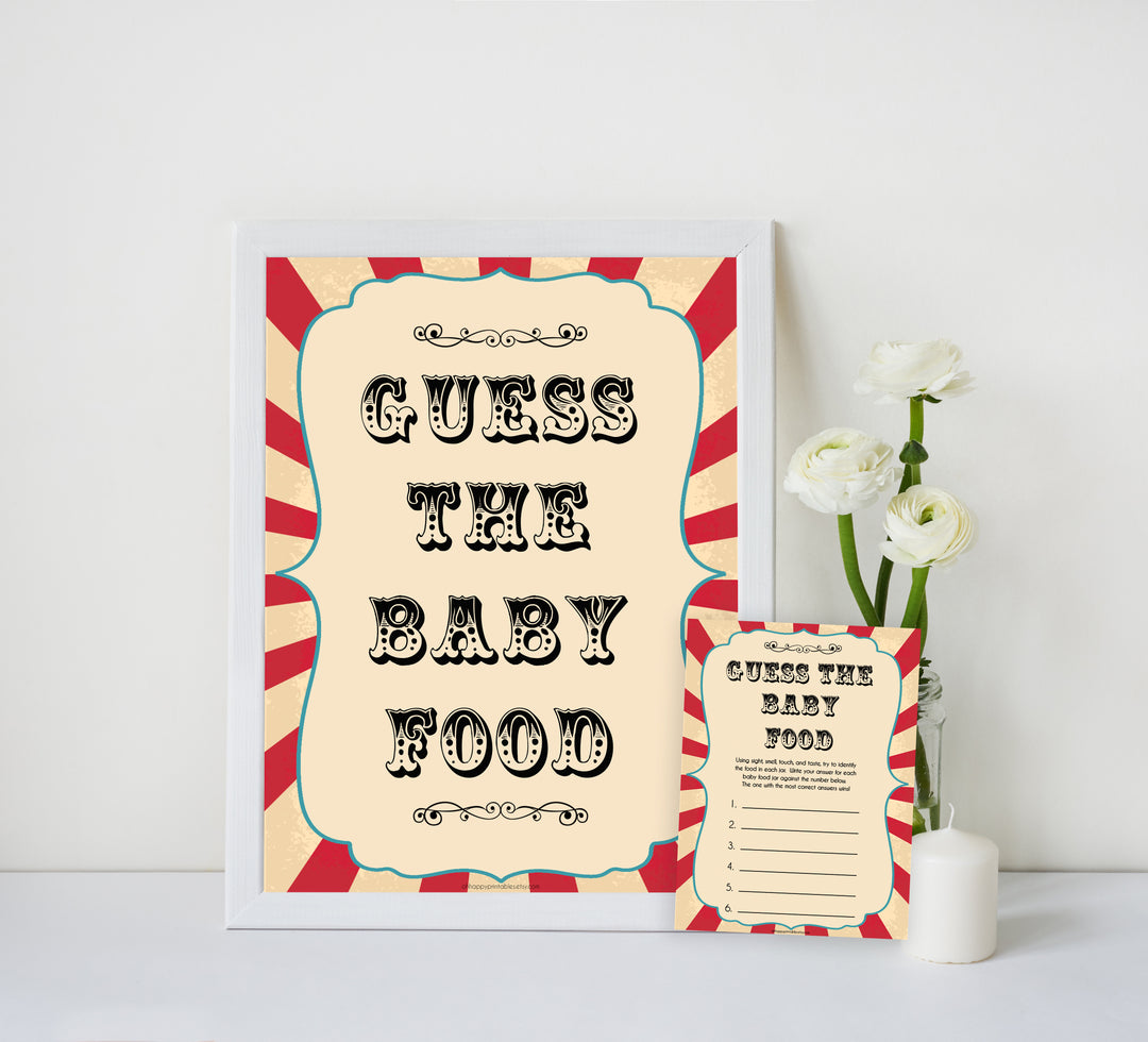 Guess The Baby Food Game - Circus